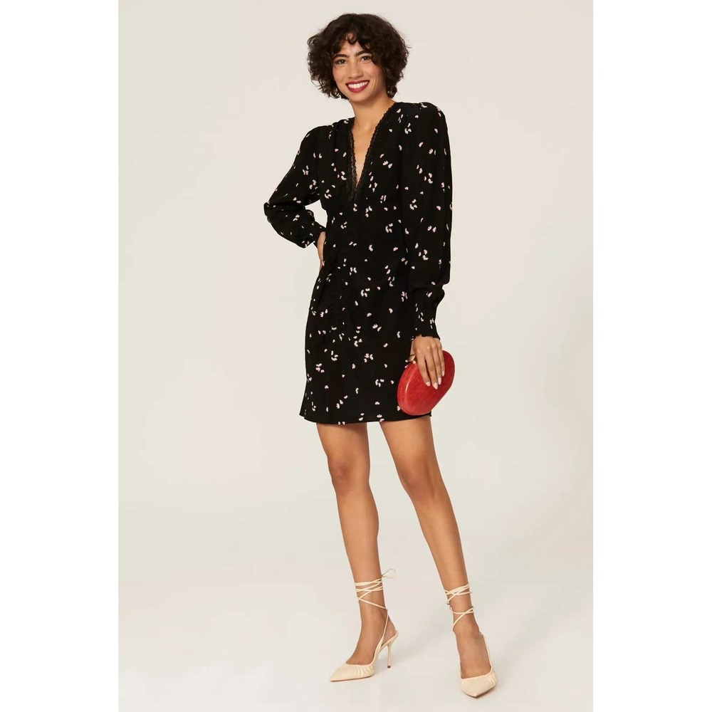THAKOON COLLECTIVE Floral Ruched Front Dress Size 6